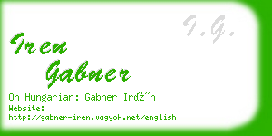 iren gabner business card
